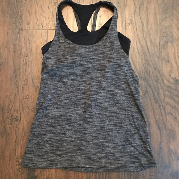 lululemon athletica Tops - Lululemon Athletica Gray Black Sports Bra Tank 6
